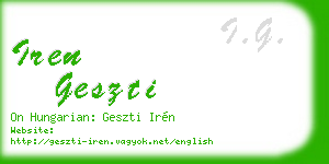 iren geszti business card
